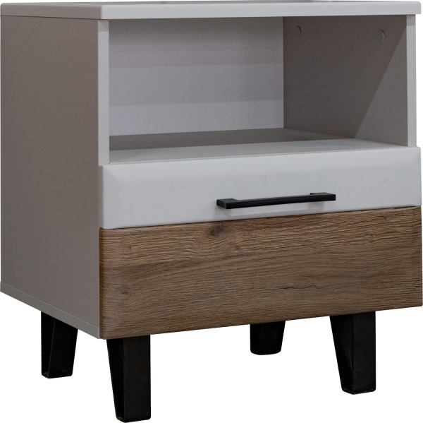 Тумба прикроватная Ариста П3.593.1.47 (Беж Нубук + Дуб Артизан Трюфель)