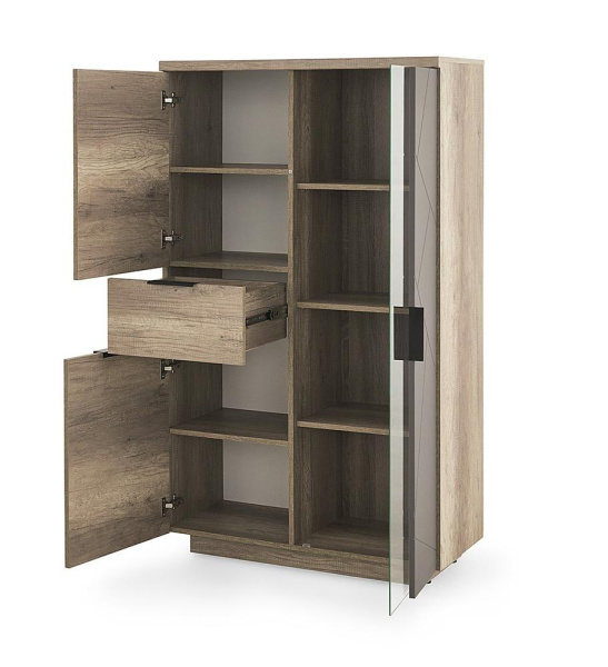 Шкаф с витриной 1V2D1S-P КАЙЛАС