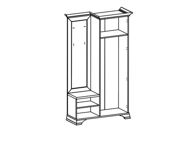 Шкаф КЕНТАКИ S320-PPK1D1K/L с вешалкой