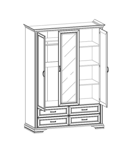 Шкаф 3D4S Z МОНАКО