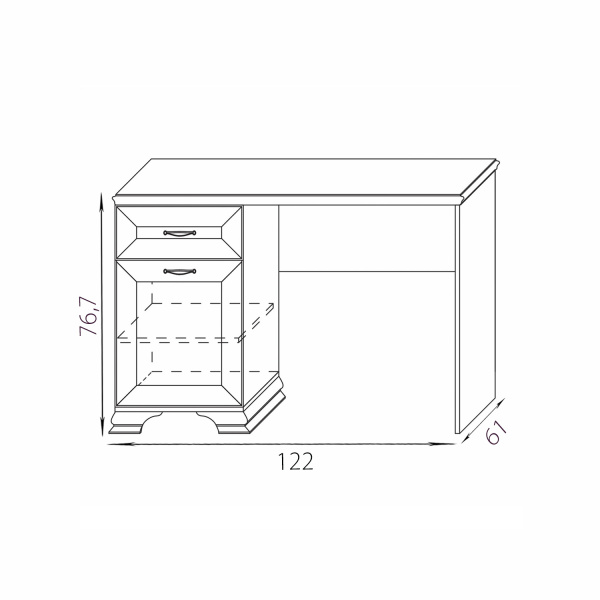 Стол письменный 1200 Сиена