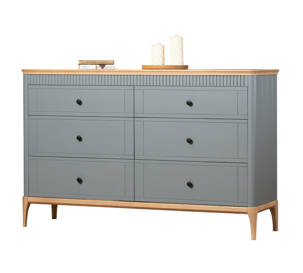 Комод Вида №17 (Фасад Ёлка, Цвет Эмаль,  Высота ножек 180)