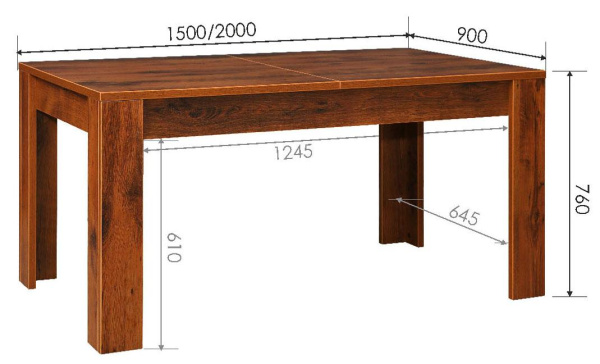 Стол раздвижной Монако П6.528.0.09 (П510.09)