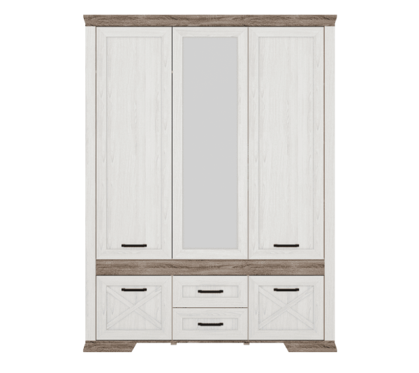 Шкаф MARSELLE SZF5D2S (Ясень снежный/ Дуб сонома темный)