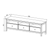 Тумба ТВ Кантри Hemnes 03 180 ММЦ (Блек)