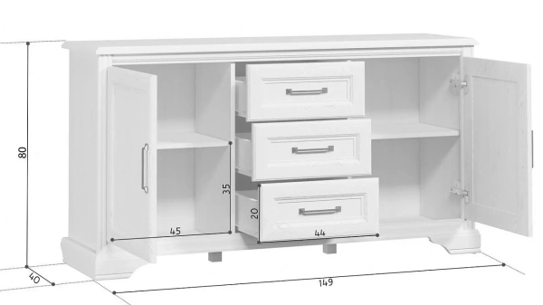 Тумба СТИЛИУС B169-KOM2D3S