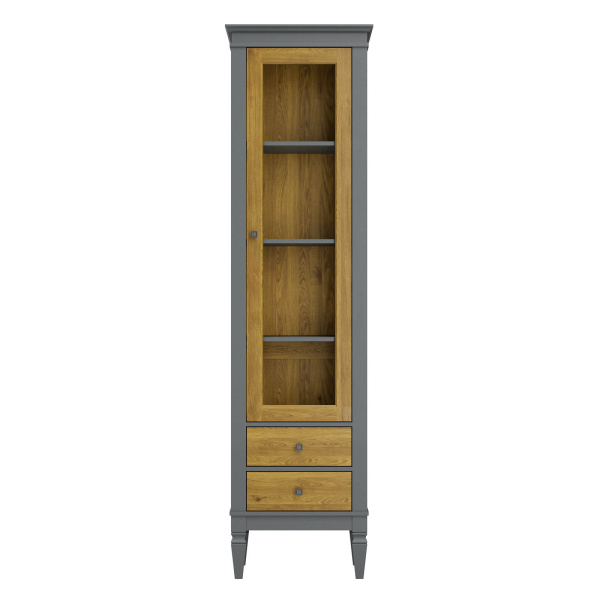 Шкаф для посуды Ольса-С 102 (серый №7042 + антик №24)