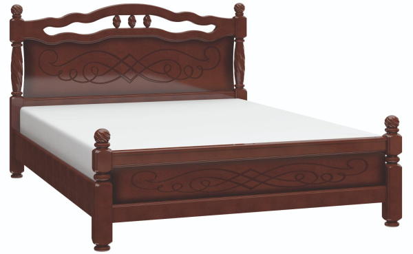 Кровать односпальная Карина 15 (кровать двойная 1200х2000 цвет Орех)