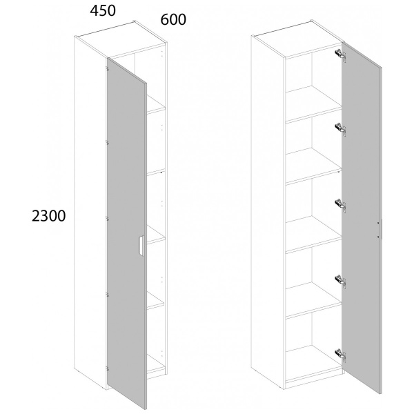 Шкаф 1DG МОДЕРН
