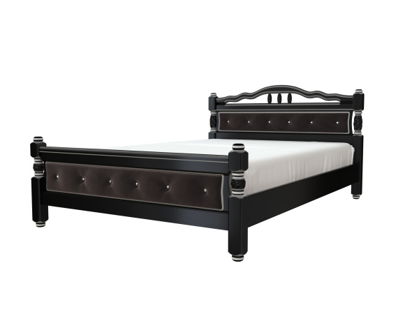 Кровать односпальная Карина 11 (кровать двойная 1200х2000 цвет Орех темный (БРИЛЛИАНТ))