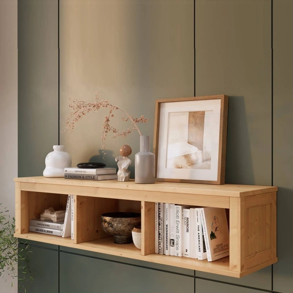 Полка навесная 148х34х37 Кымор Hemnes (светло-коричневый)