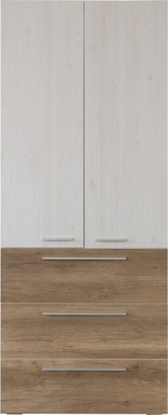 Шкаф для одежды 2д Юнона Лайт П3.0582.1.55 (Дуб бордо лайт+Дуб каньон)