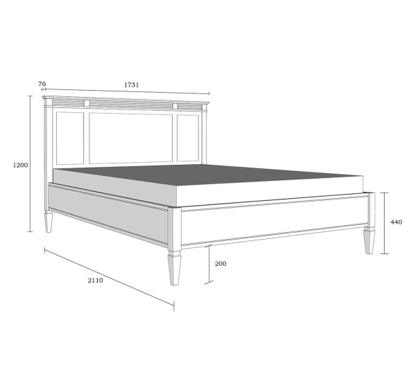 Кровать двуспальная Ольса 160