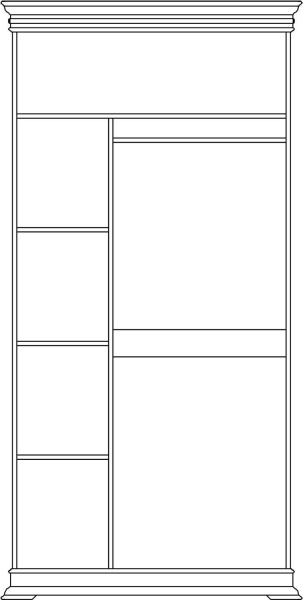 Шкаф для одежды 2д Верди Классик П1.0487.0.36