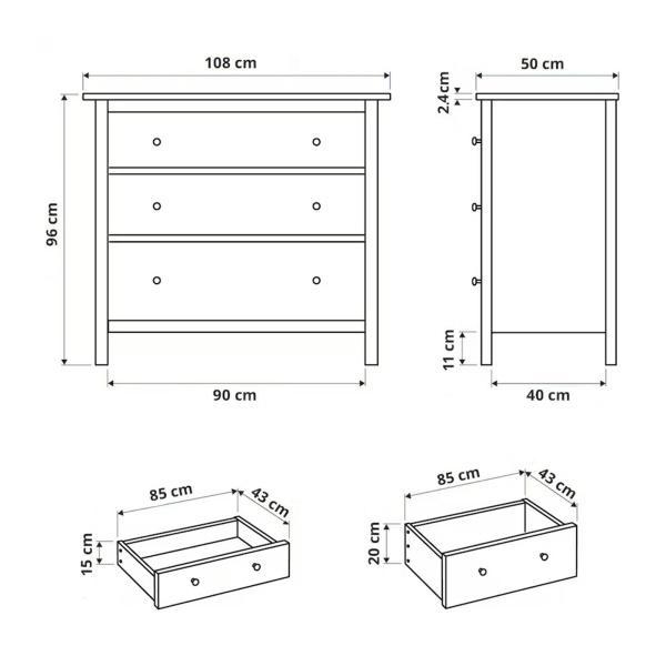 Комод Кантри Hemnes 03 ММЦ