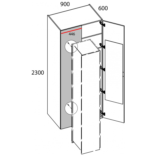 Шкаф 2DG/K90 Z МОДЕРН