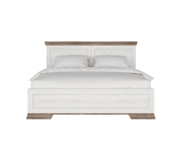 Кровать с подъемным механизмом MARSELLE LOZ160х200 (Ясень снежный/ Дуб сонома темный)