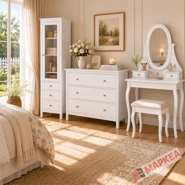 Комод Кантри Hemnes 03 ММЦ (Белый лак)