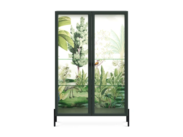 Витрина 2-х дверная Banksy (Цвет Зеленый камень)