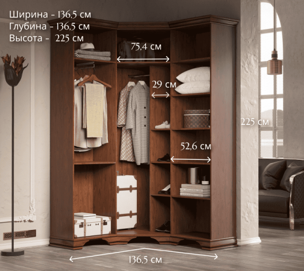 Шкаф угловой КЕНТАКИ S320-SZFN5D