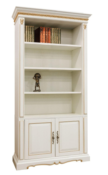 Шкаф комбинированный Милана 2 П4.265.2.16(396.16) (Слоновая кость с золочением)