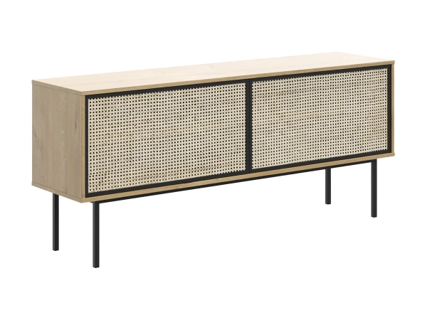 Тумба Boho большая / ротанг (Корпус Дуб Корбридж, Фасад Ротанг)