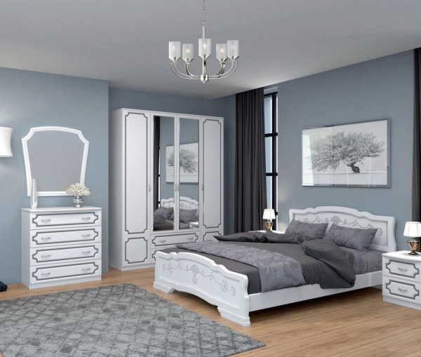 Шкаф распашной Лак ШР-4 с зеркалом