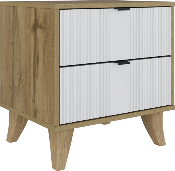 Тумба Лаура (Дуб вотан/Белый шагрень)