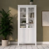 Шкаф витрина Кымор Hemnes с дверями пн/ст (белый)