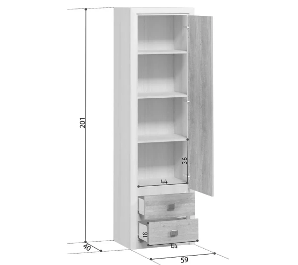 Шкаф КОЕН REG1W2S