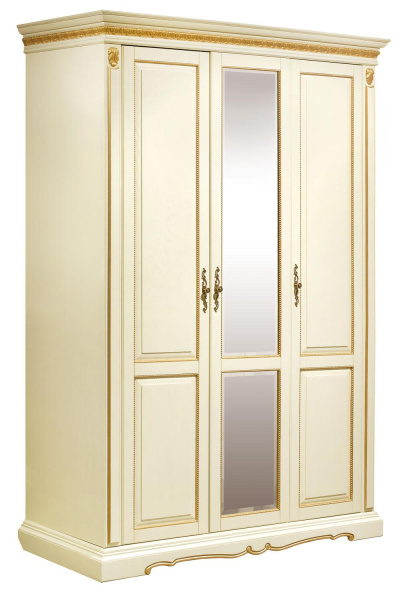 Шкаф Милана 01 П4.265.1.01-01(294.01) (Слоновая кость с золочением)