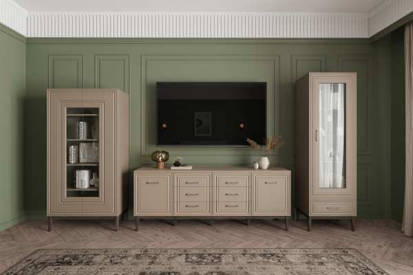 Шкаф с витриной Гориция однодверный