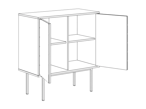 Шкаф Boho Color низкий