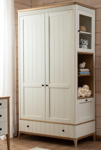 Шкаф двухстворчатый Вида №3 (Фасад Ёлка, Цвет Эмаль,  Высота ножек 180)