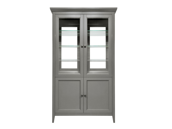 Витрина Manhattan 2 дверная с зеркалом (Серый)