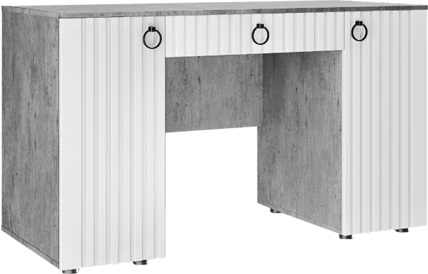 Стол письменный Бержер (Метрополитан Грей/Белый)