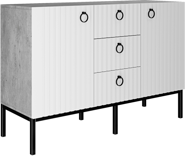 Комод Бержер (Метрополитан Грей/Белый)