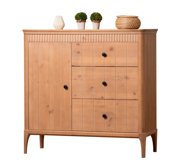 Комод Вида №8 (Фасад Ёлка, Цвет Эмаль,  Высота ножек 180)