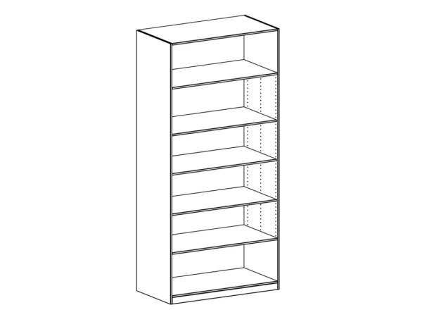 Шкаф Uno двухдверный / полки