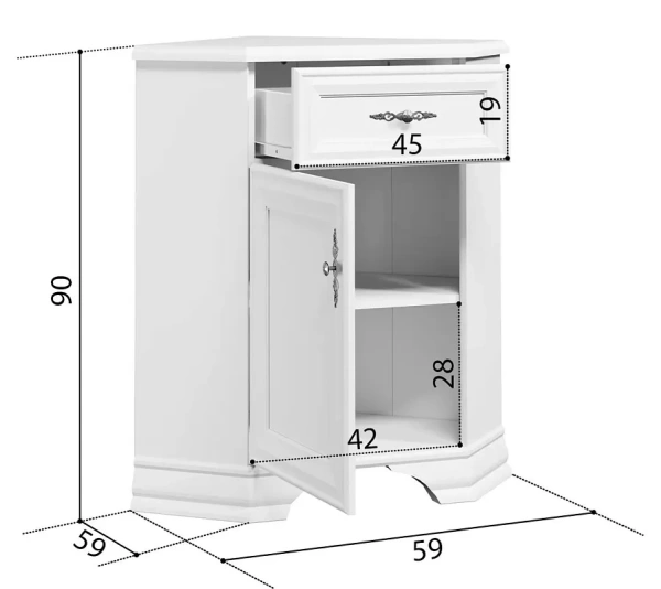 Тумба КЕНТАКИ S320-KOMN1D1S/L