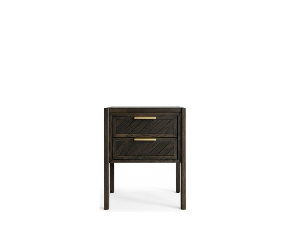 Тумба прикроватная ART-DECO с 2 ящиками (Дуб Венге)