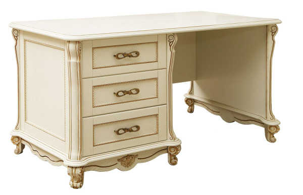 Стол письменный Алези П1.350.2.07-01 (П395.07-01) (Слоновая кость с золочением)