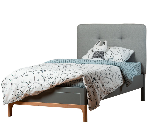 Кровать мягкая односпальная Вида №5 (800х1600 эмаль)