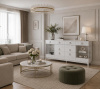 Тумба-бар Фарго 4 двери 2 ящика (4 ДВЕРИ+2 ЯЩИКА ЛДСП Белый снег/Лак Белый)