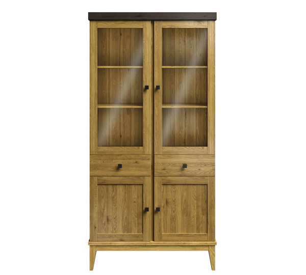 Шкаф для посуды Бон Вояж 222 (Антик 24/колониал(ФА))