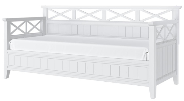 Кровать односпальная Амелия (800х2000, цвет Белый античный, кровать одинарная Без подъемного механизма)