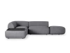 Диван Fabro столик слева (Ткань Buckle dark gray)