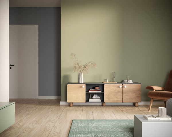 Комод низкий с тремя дверками Split SP05