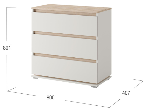 Комод Юта 3 ящика