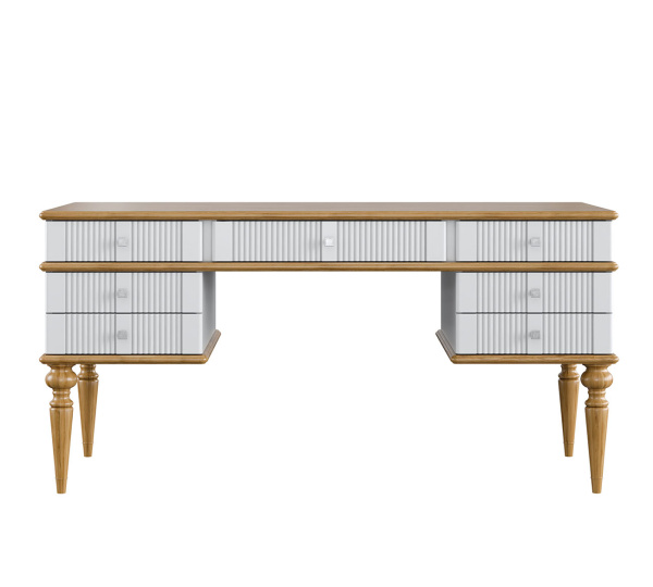 Стол письменный Рандеву 007 (Белый лак/Антик 24)